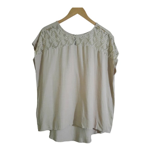 Ariat Cassandra Top in Nomad Tan Lace Panel  Womens Size Medium NWT - Picture 3 of 8
